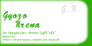 gyozo mrena business card